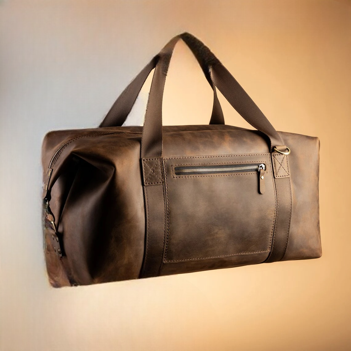 Personalized Weekender Bag Gift for Groomsmen, Engraved with Monogram, Leather Duffle Bag for Groomsmen, Travel Gifts for Him