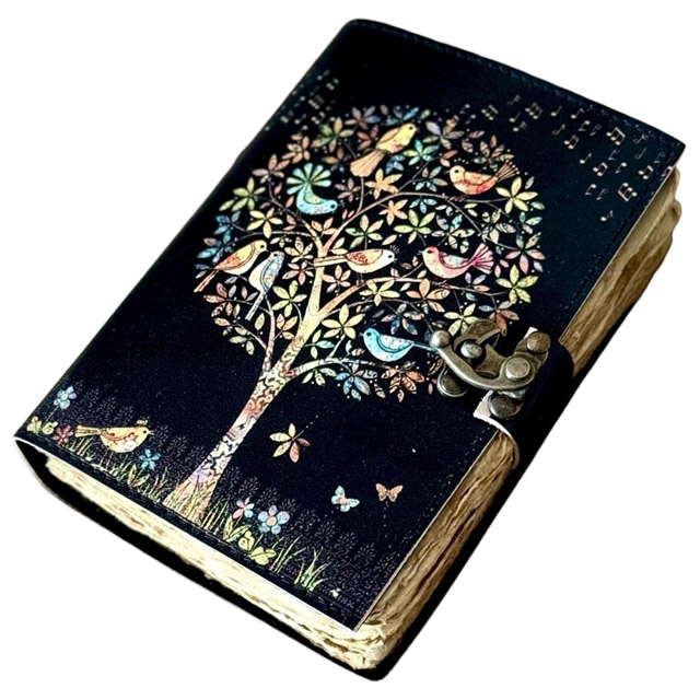 Large Tree of life Handmade leather Journal, Grimoire Tree journal Blank spell book of shadows Celestial Gifts For Him Her DND Gift